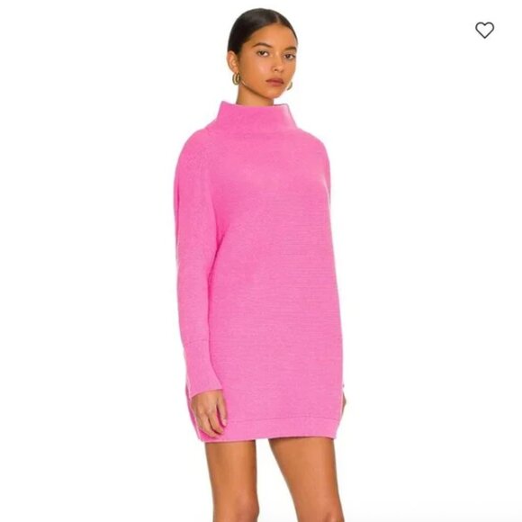 Free People Women's Ottoman Slouchy Sweater in Hot Pink - Picture 1 of 6